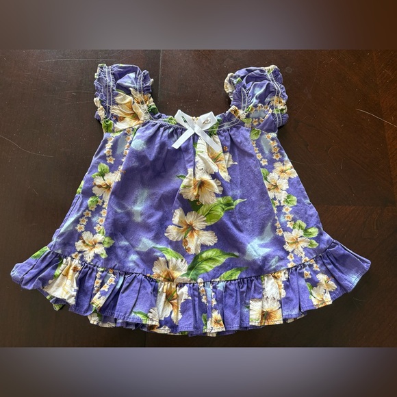 ALOHA Purple Hawaiian print Baby Outfit - Picture 2 of 9